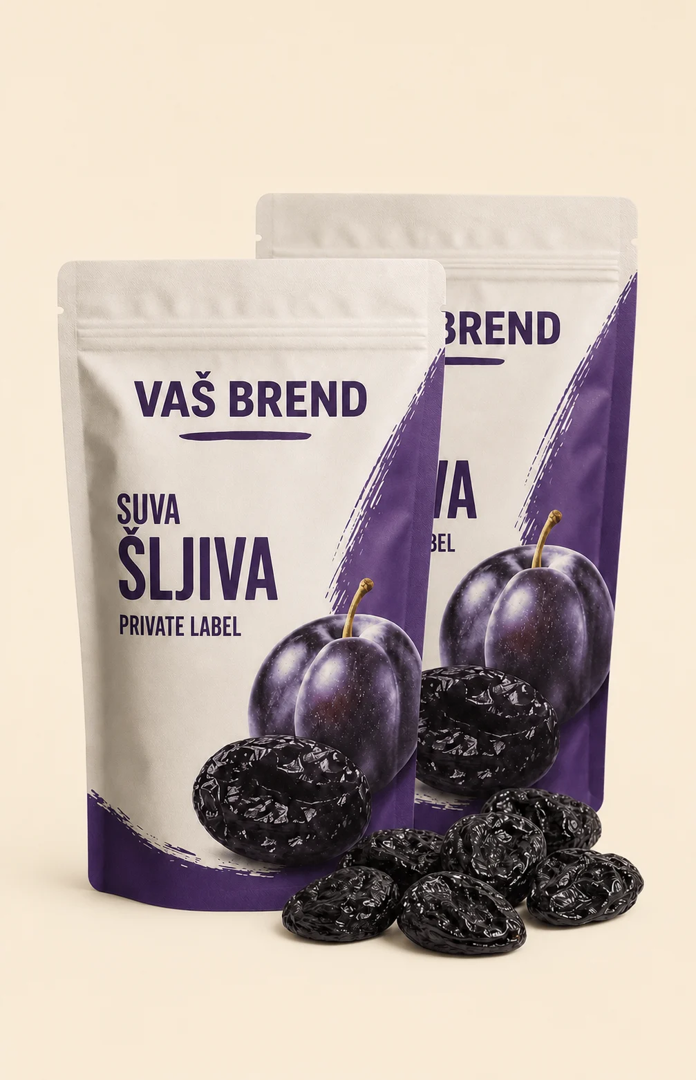 Zatvorena pakovanja suvih šljiva