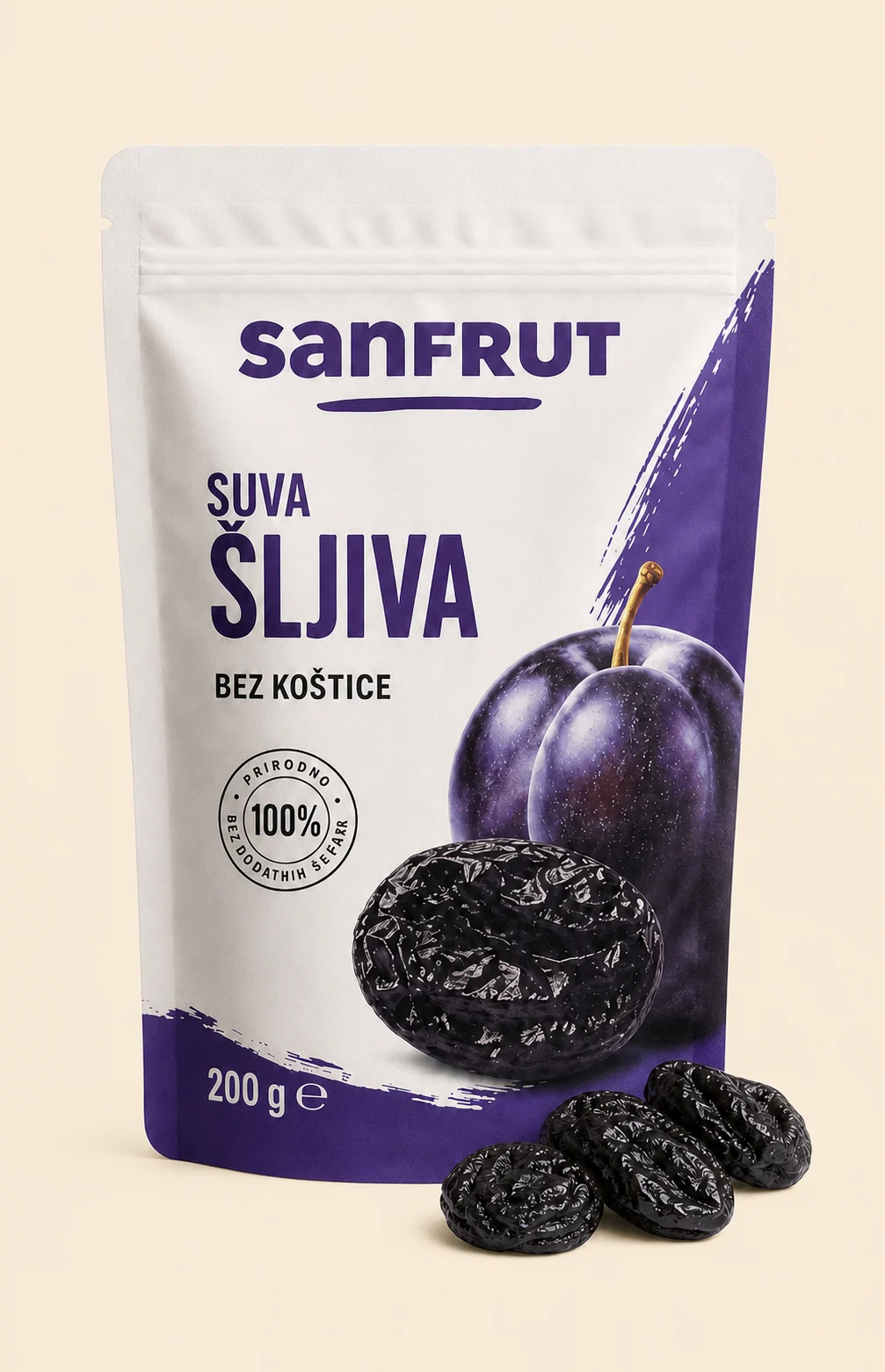 Maloprodajno pakovanje suvih šljiva bez koštice